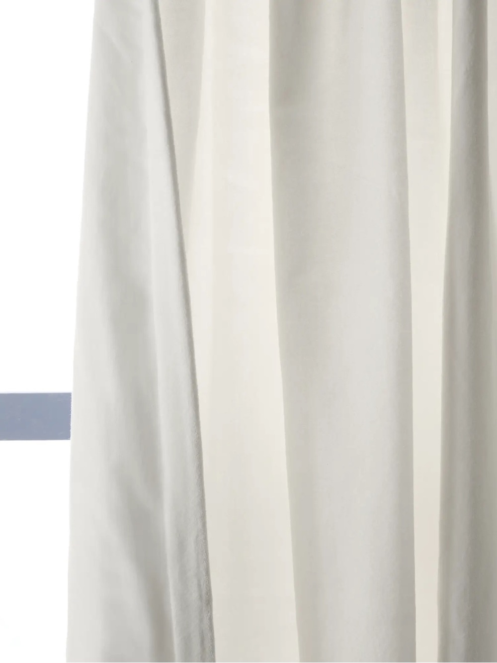 NWT QUINCE Set Of 2 48x84 Cotton Velvet Curtains Ivory 8670 - Picture 4 of 12